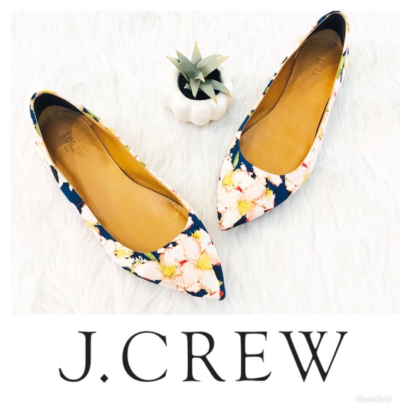 J. Crew Factory Shoes - J Crew | Floral Amelia Pointed toe Flats